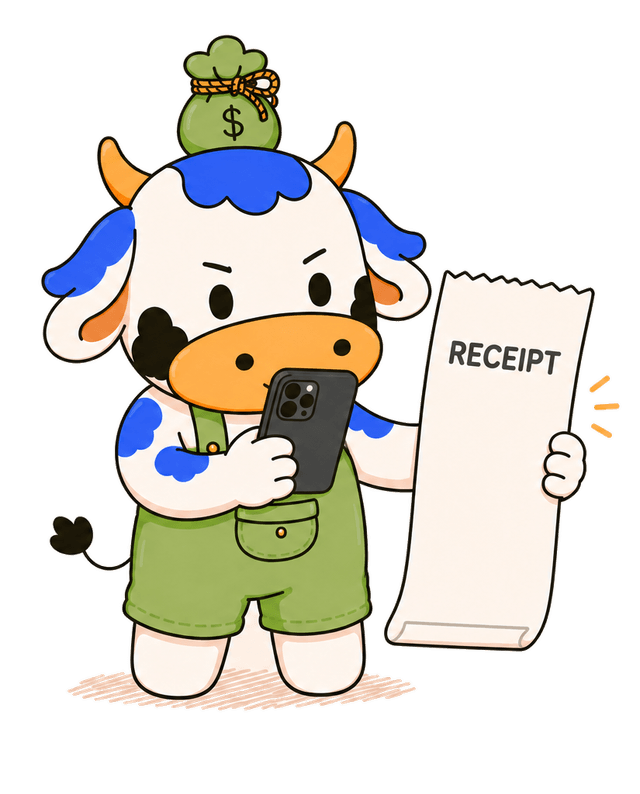 mooney receipt scanner, snap a photo to log expenses